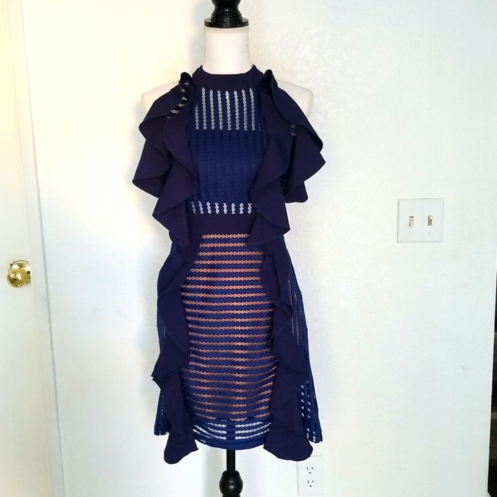 Navy blue bodycon dress